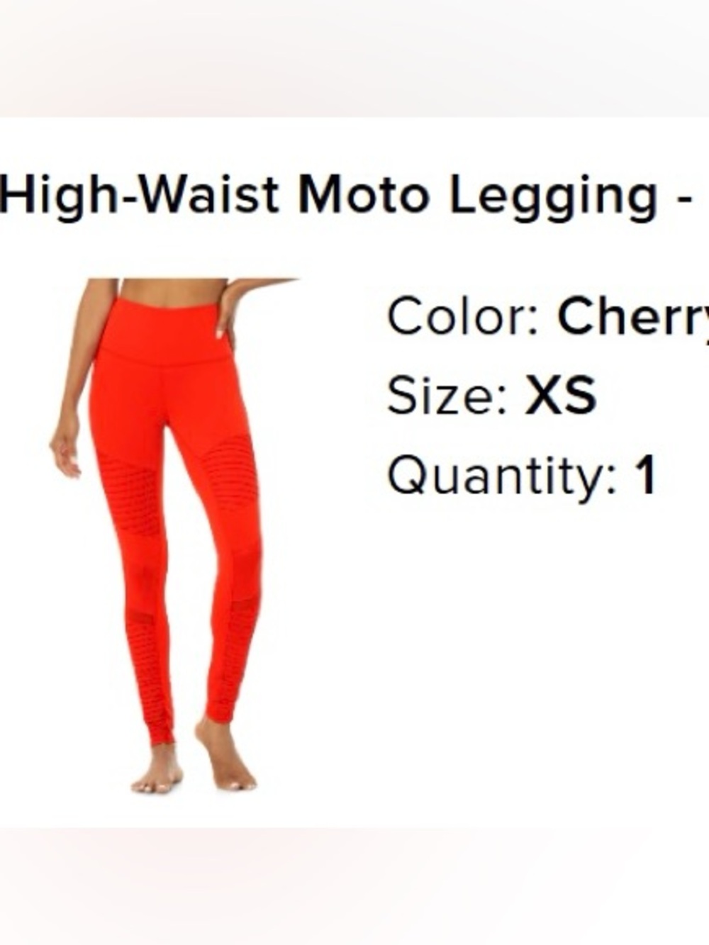 Alo Yoga High-Waist Moto Leggings in Cherry Red